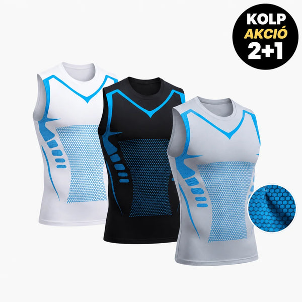 KOLP Fit kompressziós póló 2+1 akció – fehér, fekete és szürke